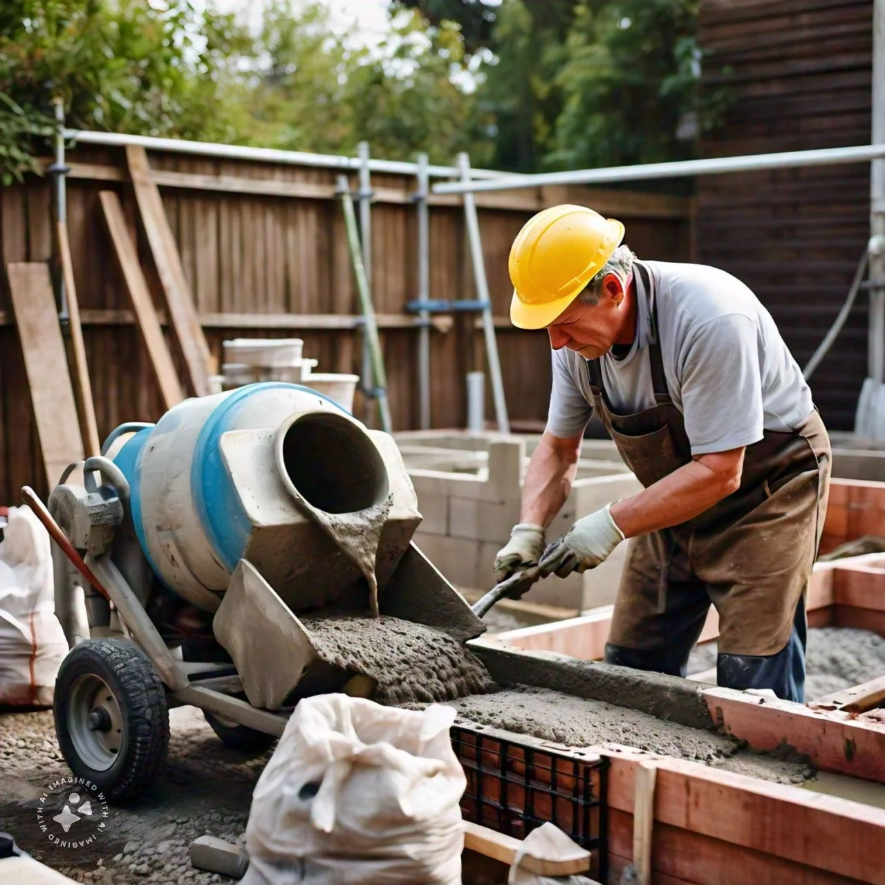 Skilled concrete contractors performing concrete installation on a residential driveway in Missouri